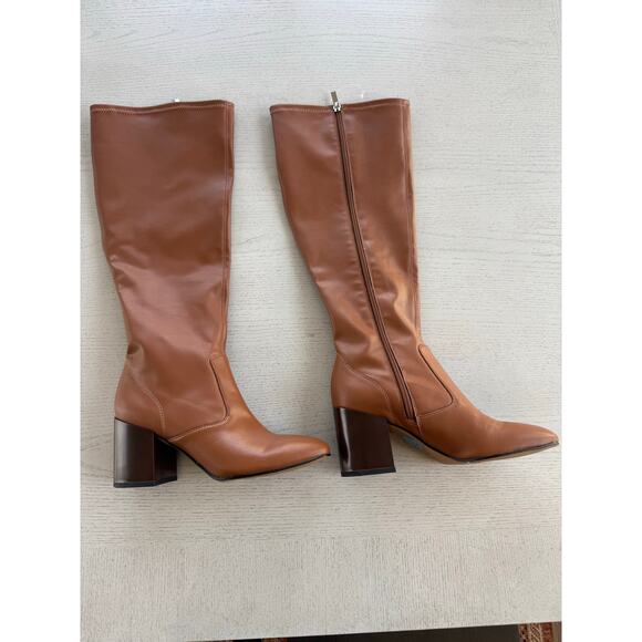 Franco Sarto Tall Tan Boots Coastal Cowboy Western Boho Bohemian - Picture 2 of 6